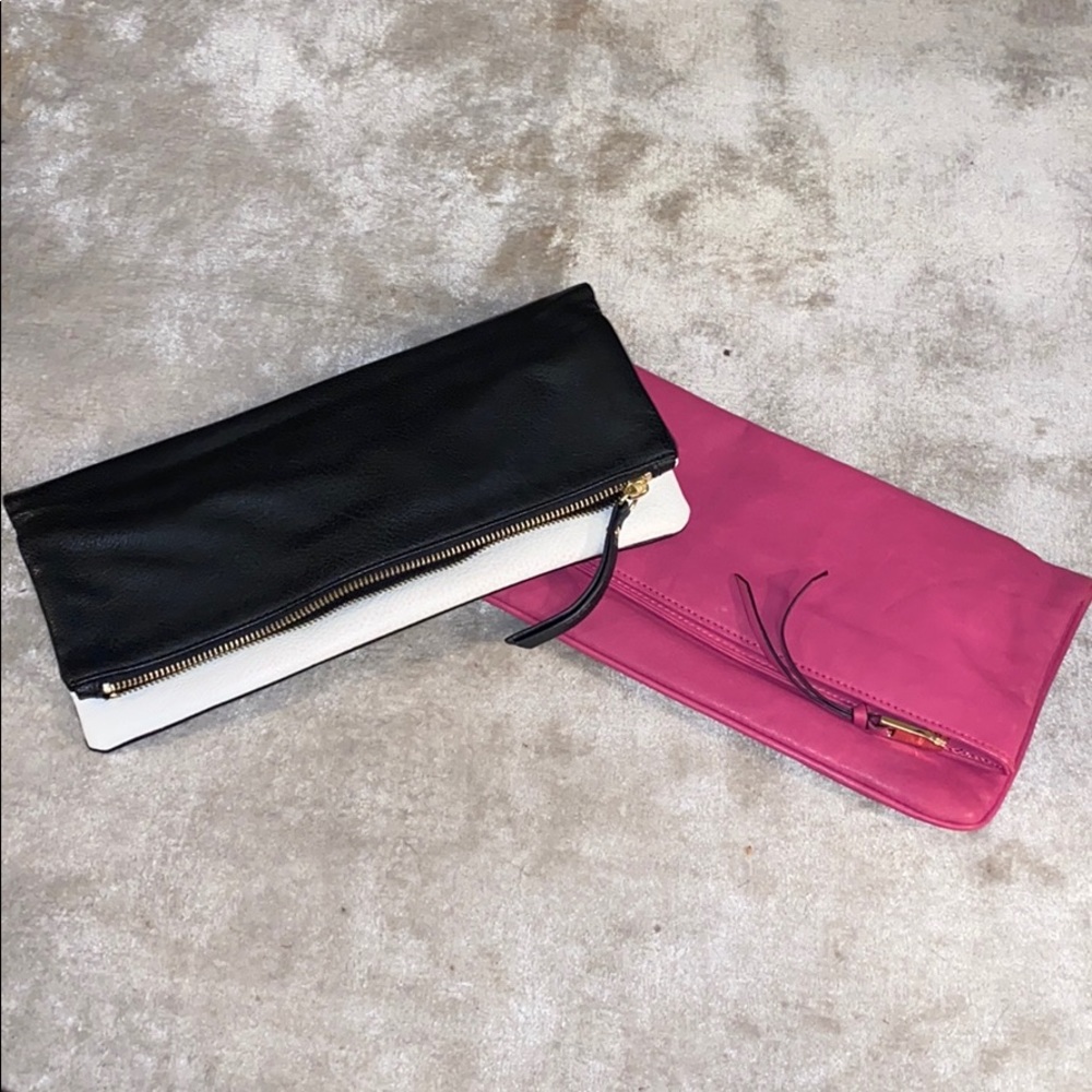 Two clutches Banana Republic and Barney’s